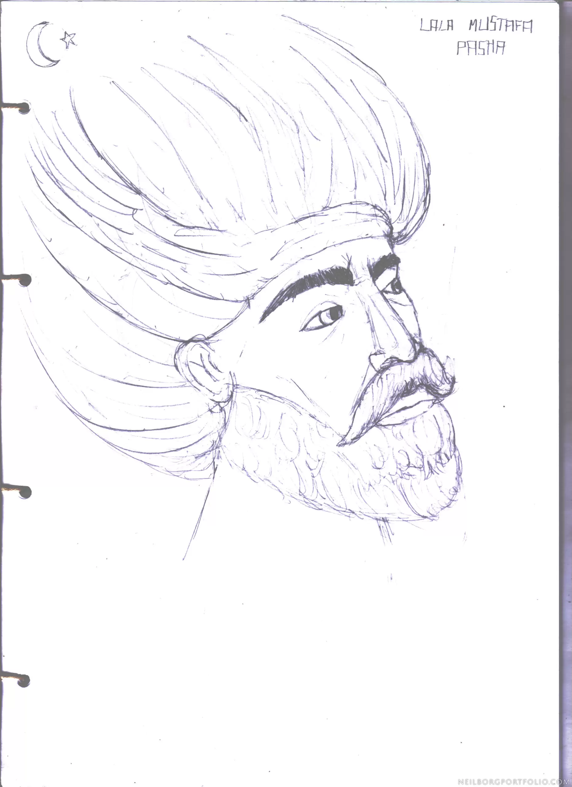 'History Dash' Character Concept Art - Mustafa Face