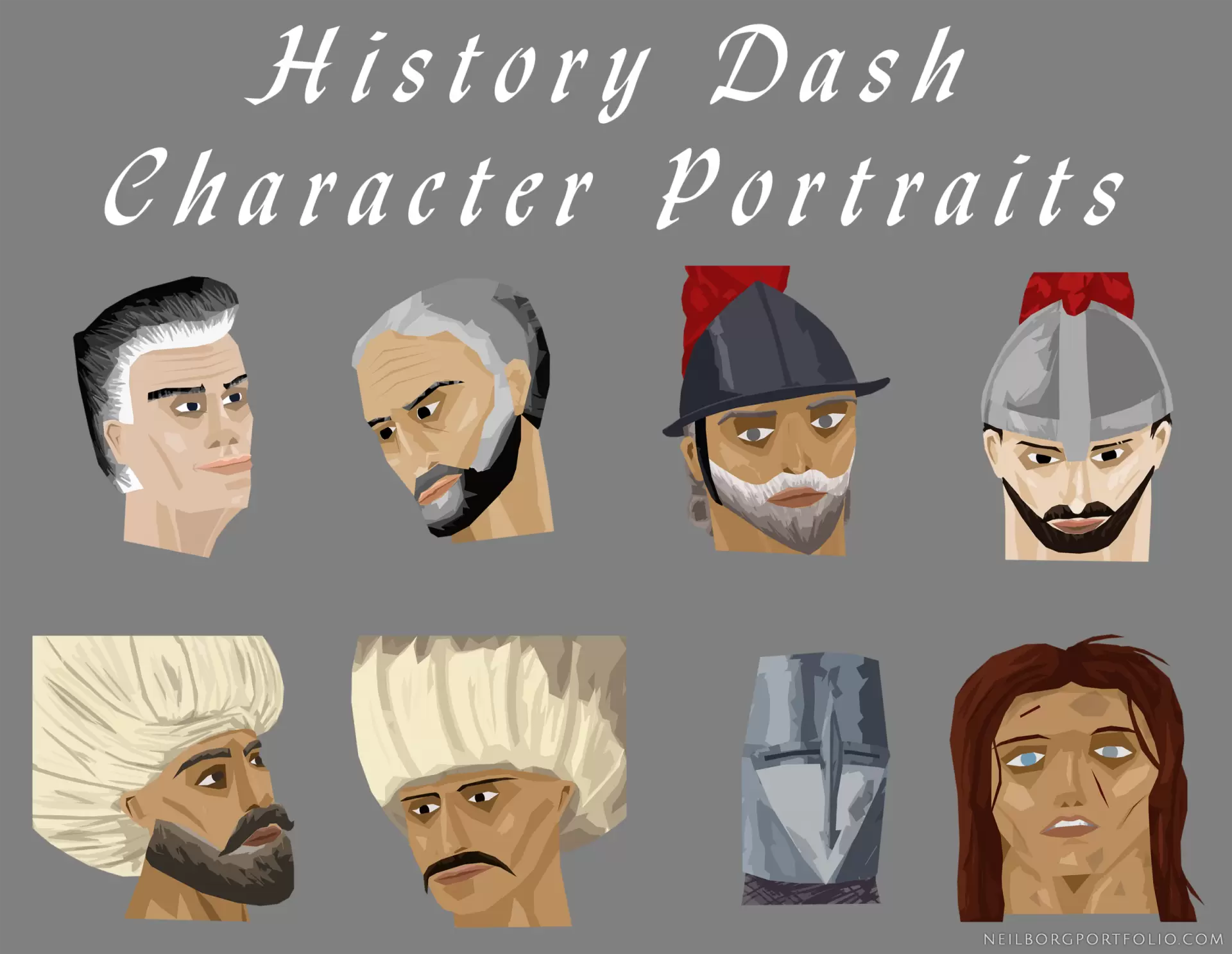 'History Dash' - Character Portraits